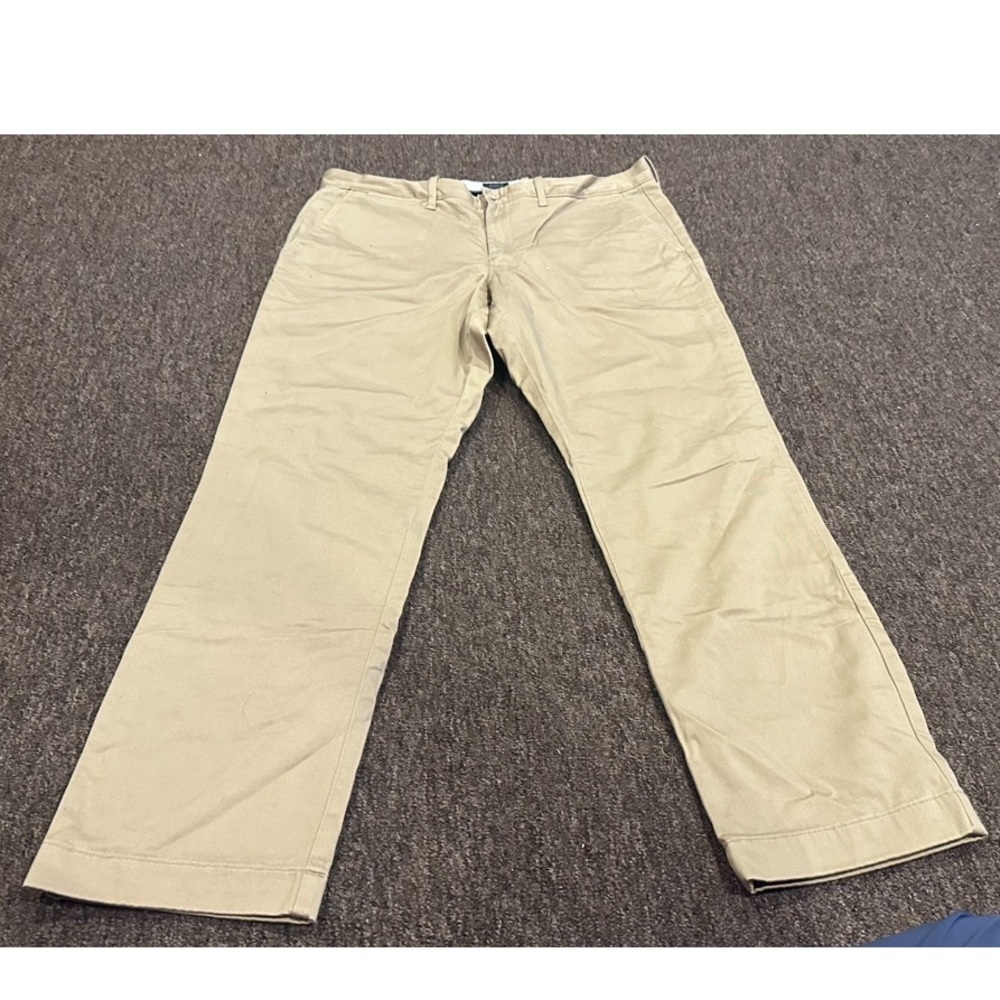 J Crew Flannel Lined Sutton Pants Mens 33x30 Beige Like New!